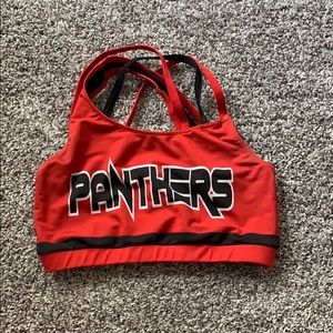 cheer athletics panthers sports bra